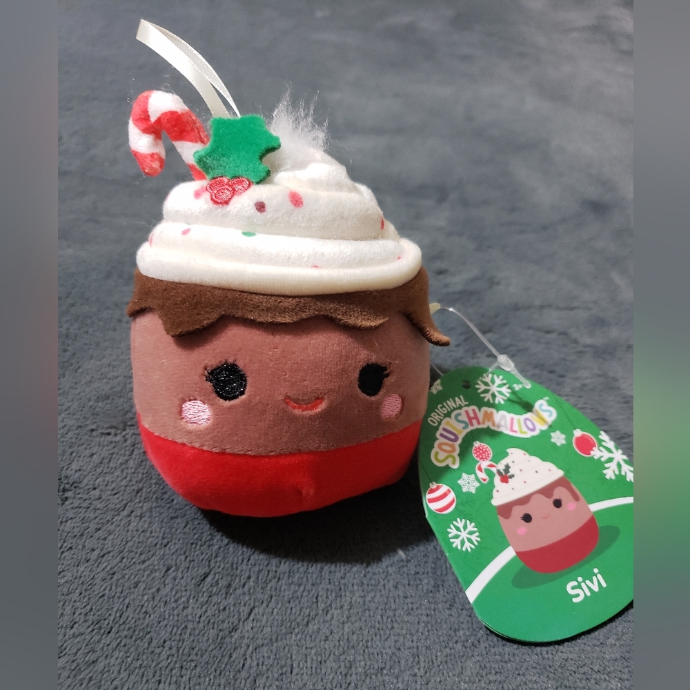 Sivi Hot Cocoa 3.5" Squishmallows 2023 Plush Christmas Ornament NWT